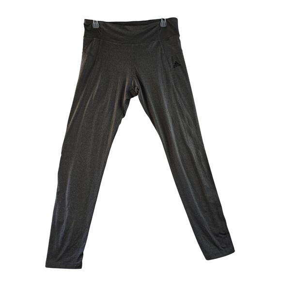Adidas Climalite High Rise Women's Gray Leggings Size L - Picture 1 of 5